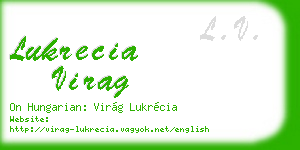 lukrecia virag business card